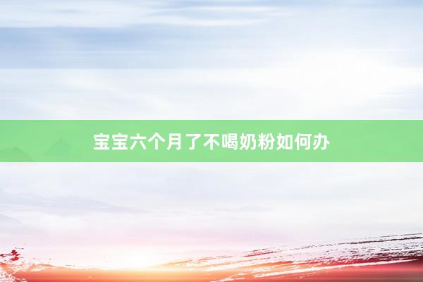 宝宝六个月了不喝奶粉如何办